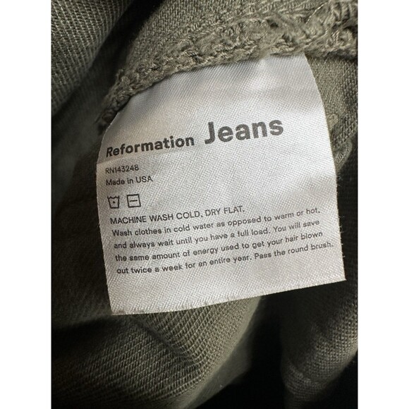 Reformation Size 26  ( 2) Green Twill Mini Skirt - Picture 5 of 7